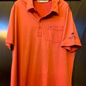 Travis Mathews Golf Shirt XL Brick Red